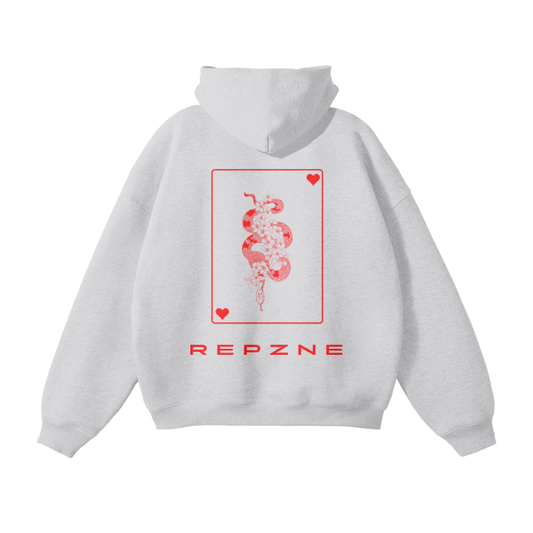 REPZNE Womens Playing Card Oversized Solid Color Fleece Hoodie